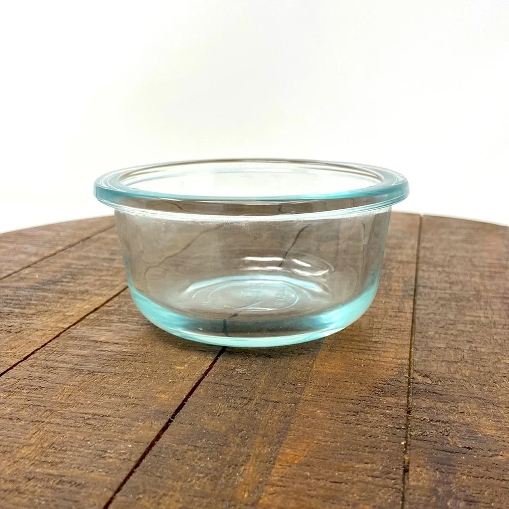 1 Small Pyrex Round 4” Glass Cup Container Bowl.